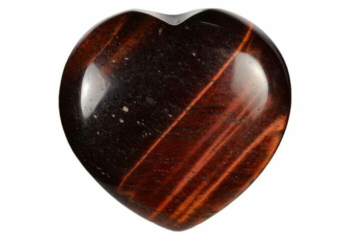 1.6" Polished Red Tiger's Eye Hearts - Photo 1